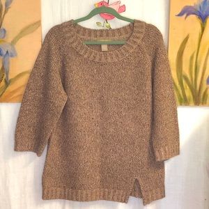 Joan Vass crew neck with sparkly yarn.